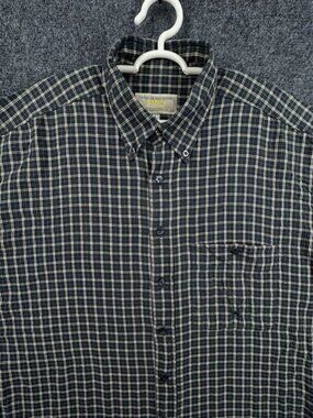 Camel Large Button-Down Blue Pocket Shirt Men Long Sleeve Adult